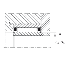 滾針軸承 NAO70X100X30, 無擋邊