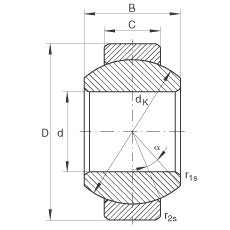 關(guān)節(jié)軸承 GE12-FO, 根據(jù) DIN ISO 12 240-1 標準，需維護