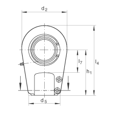 液壓桿端軸承 GIHRK70-DO, 根據(jù) DIN ISO 12 240-4 標(biāo)準(zhǔn)，帶右旋螺紋夾緊裝置，需維護