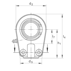 液壓桿端軸承 GIHRK50-DO, 根據(jù) DIN ISO 12 240-4 標準，帶右旋螺紋夾緊裝置，需維護