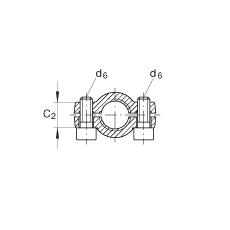 液壓桿端軸承 GIHNRK32-LO, 根據(jù) DIN ISO 12 240-4 標(biāo)準(zhǔn)，帶右旋螺紋夾緊裝置，需維護(hù)