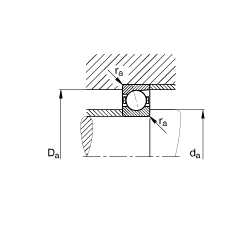 主軸軸承 B7232-C-T-P4S, 調(diào)節(jié)，成對安裝，接觸角 α = 15°，限制公差