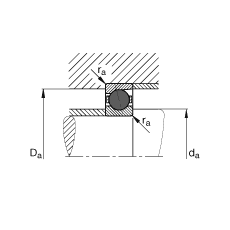 主軸軸承 HCB7006-E-T-P4S, 調節(jié)，成對或單元安裝，接觸角 α = 25°，陶瓷球，限制公差