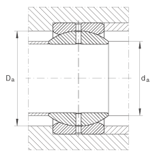 關(guān)節(jié)軸承 GE57-ZO, 根據(jù) DIN ISO 12 240-1 標(biāo)準(zhǔn)，英制尺寸，需維護(hù)